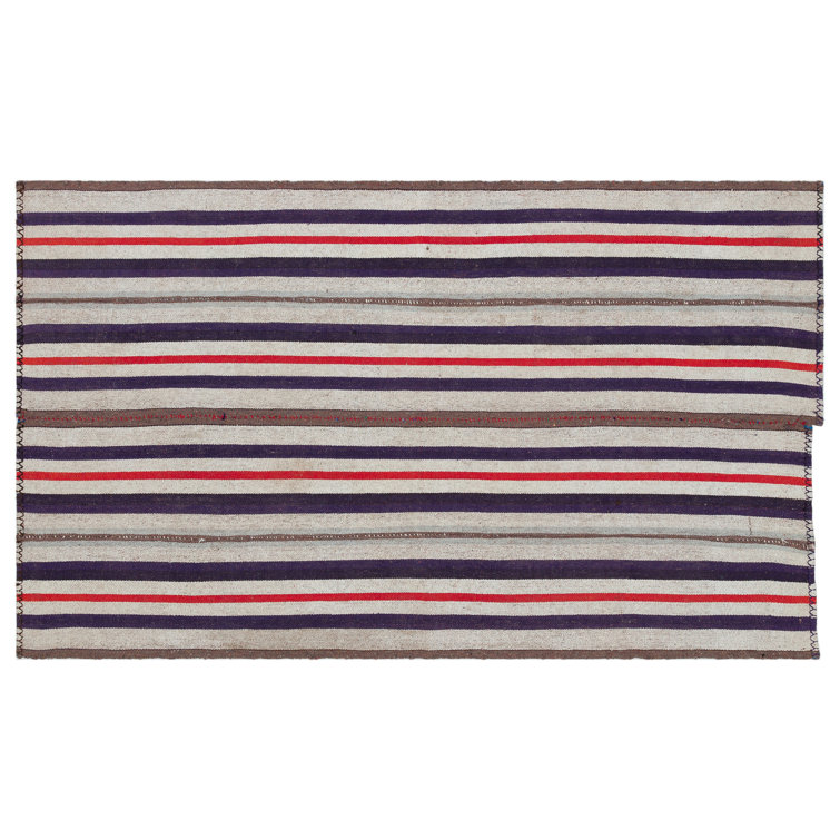 Gracie Oaks Pearces Girit HandKnotted Wool Beige/Blue/Pink Rug